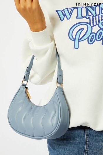 Skinnydip Blue Keily Puff Wave Quilt Shoulder Bag (Q84492) | £30