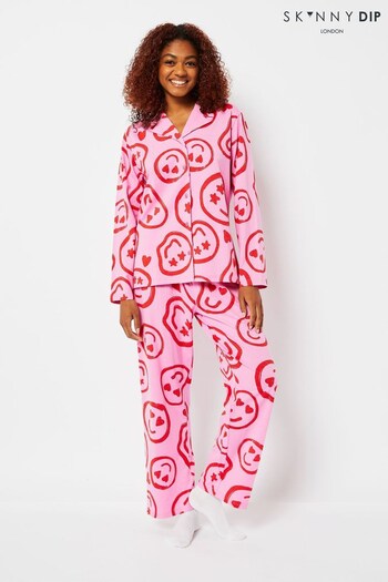 Skinnydip Pink Happy Face Pyjamas Set (Q84505) | £32
