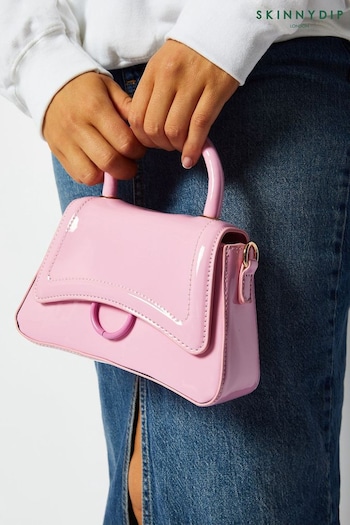 Skinnydip Pink Harper Patent Mini Tote Bag (Q84517) | £28