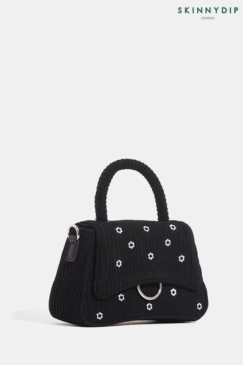 Skinnydip Harper Black Cord Mini Black Tote Bag (Q84542) | £28