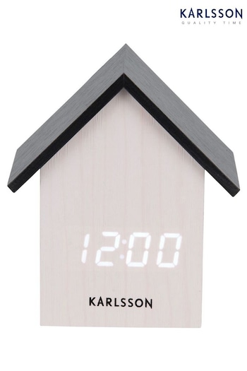 Karlsson White LED House Alarm Clock (Q84667) | £37