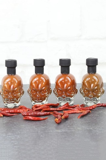 Kimm & Miller Hellfire Mini Chilli Skulls Sauces Set of 4 (Q84673) | £15