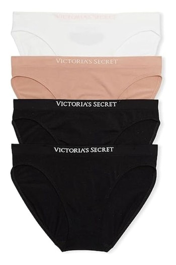 Victoria's Secret Black/Nude/White Bikini Multipack Knickers (Q84697) | £20