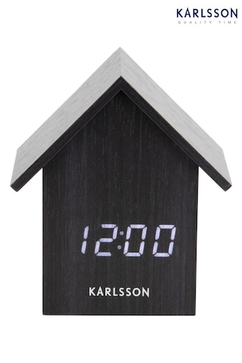 Karlsson Black LED House Alarm Clock (Q84707) | £37.50