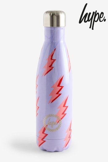 Hype. Lilac Purple Lightning Metal Water Bottle (Q84839) | £18