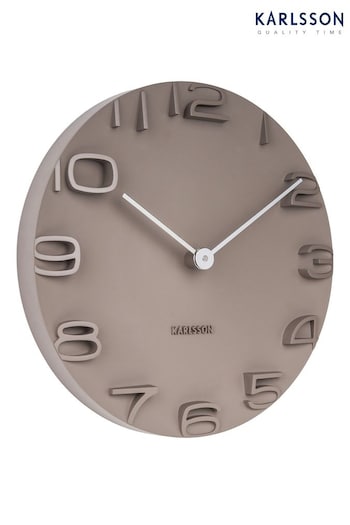 Karlsson Grey On The Edge Wall Clock with Chrome Hands (Q84891) | £57
