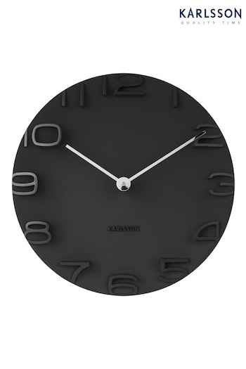 Karlsson Black On The Edge Wall Clock with Chrome Hands (Q84912) | £57