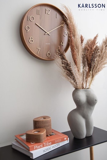 Karlsson Brown Medium Pure Wall Clock (Q84914) | £75