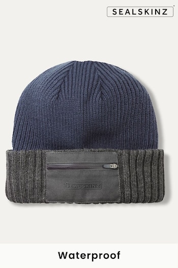 Sealskinz Colby Waterproof Zipped Pocket Knitted Beanie (Q85016) | £40