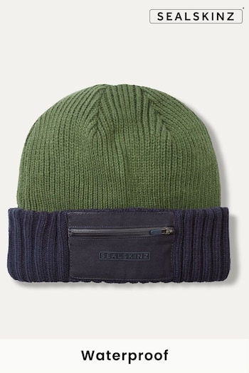 Sealskinz Colby Waterproof Zipped Pocket Knitted Beanie (Q85030) | £40