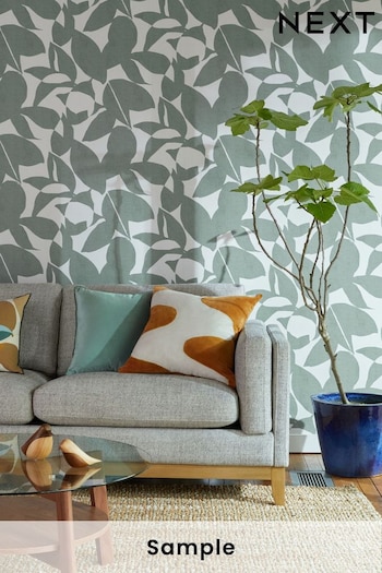 Green Art Nature Leaf Wallpaper Sample Wallpaper (Q85071) | £1