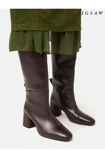 Jigsaw Brown Heeled Riding Boots (Q85144) | £270
