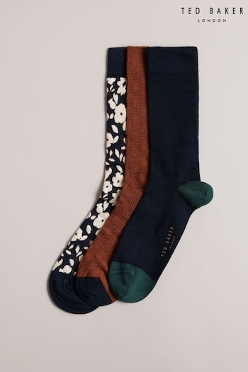 Ted Baker Black/Brown Becools Multi Socks (Q85224) | £25