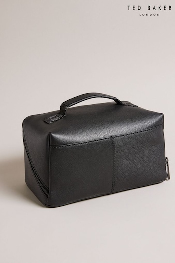 Ted Baker Hanss Saffiano Leather Black Washbag (Q85244) | £65