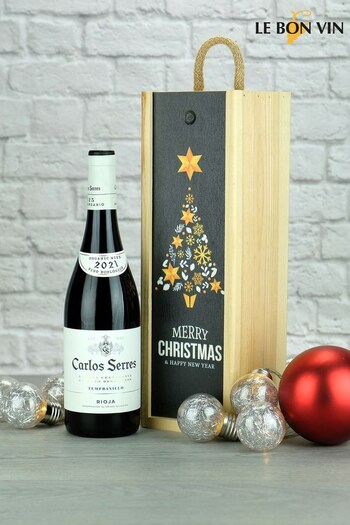 LeBonVin Organic Rioja Christmas Wooden Gift Box (Q85262) | £31