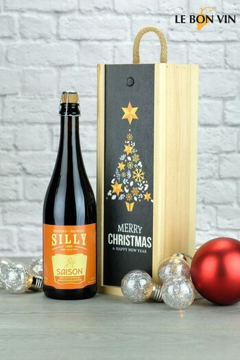 LeBonVin Silly Saison Beer Christmas Wood Gift Box (Q85264) | £28