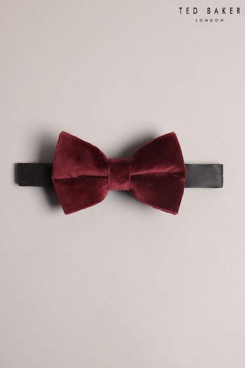 Ted Baker Niico Velvet Bow Red Tie (Q85266) | £45
