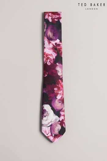 Ted Baker Red Aion Painted Floral Silk Tie (Q85267) | £45