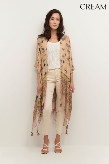 Essentials Emshe Tassel Printed Brown Cover-up (Q85457) | £50