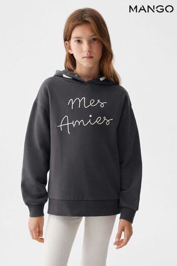 Mango Embroidered Message Hoodie (Q85487) | £23