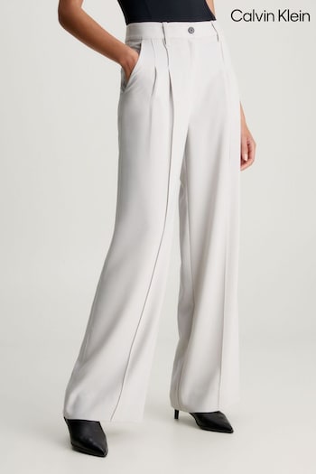 Calvin Klein Grey Wide Div Trousers (Q85492) | £160