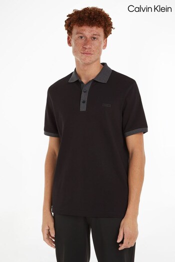 Calvin mit Klein Black Polo Shirt (Q85493) | £80