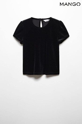 Mango Puffed Sleeves Velvet T-Shirt (Q85511) | £15