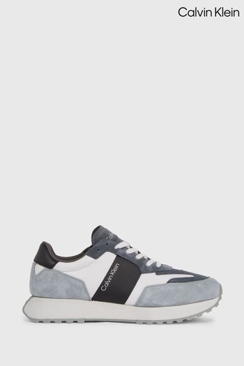 Calvin T-shirt Klein Grey Low Top Trainers (Q85541) | £130