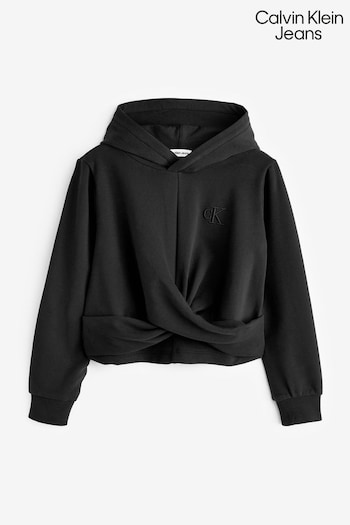 Calvin Klein Lost Soft Twist Black Hoodie (Q85543) | £60