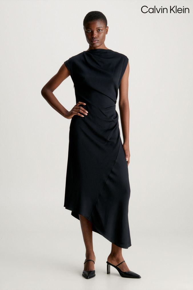 Calvin klein sales ruched dress