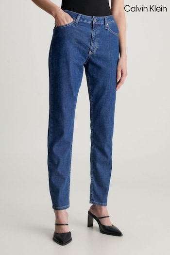 Calvin Klein Slim Blue Mid Rise Jeans (Q85567) | £130