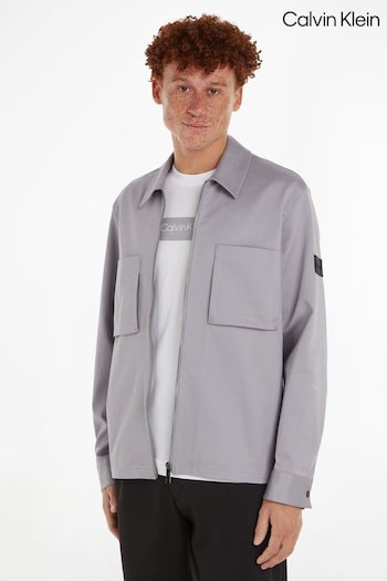 Calvin Klein Grey 3D Pocket Overshirt (Q85575) | £140
