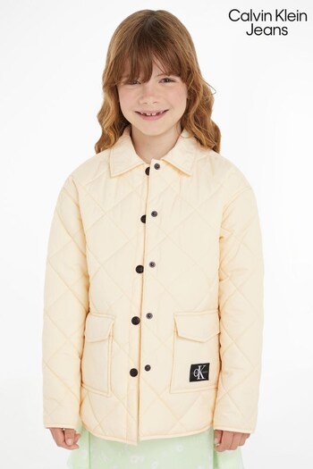 Calvin Klein Jeans Cream Quilted Jacket (Q85603) | £42