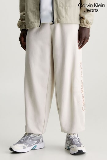 Calvin Klein Jeans Cream Wash Monologo Sweatpants (Q85610) | £120