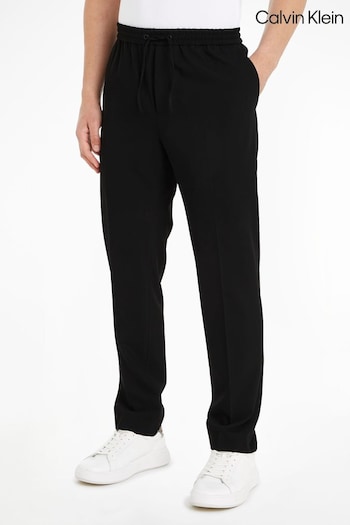 Calvin Klein Soft Twill Black Joggers (Q85625) | £140