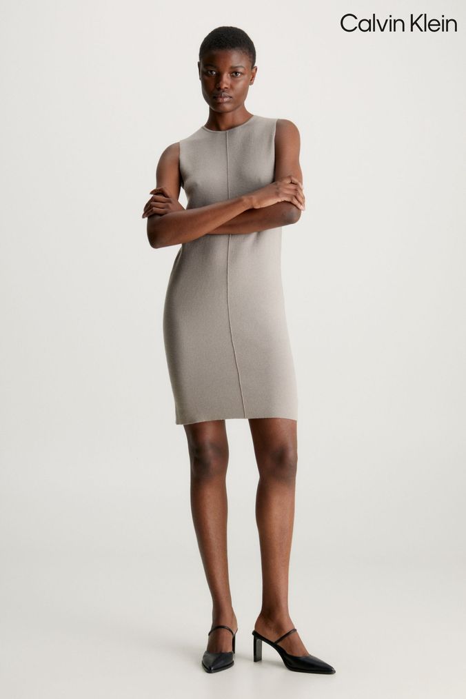 Calvin klein shop grey dress