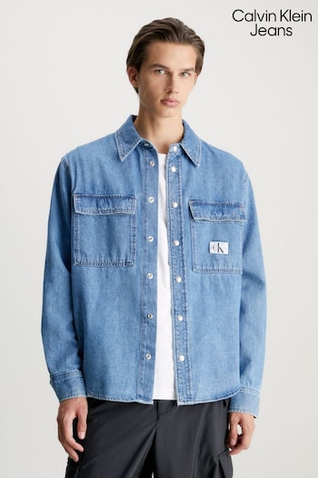 Calvin Zuecos Klein Jeans Blue Shirt (Q85641) | £90