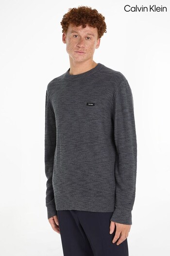 Calvin Klein Winter Slub Grey Sweater (Q85659) | £120