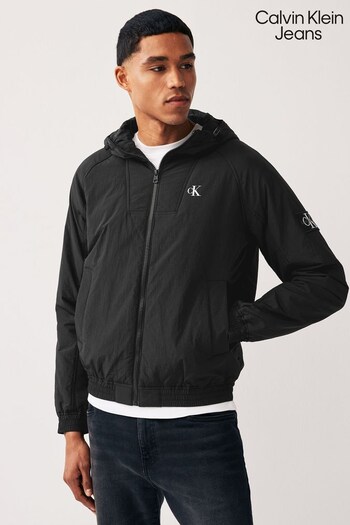 Calvin Klein Jeans Black Padded Harrington Jacket (Q85664) | £170
