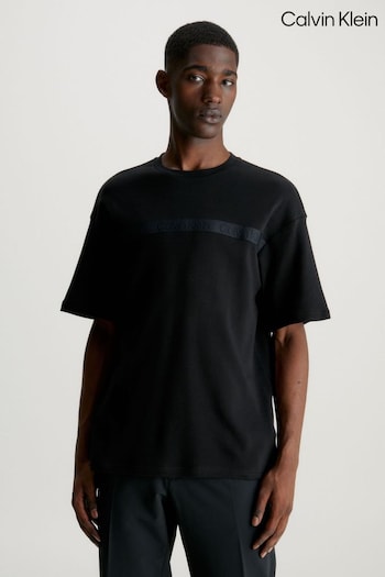 Calvin Klein Logo Black Tape T-Shirt (Q85676) | £60