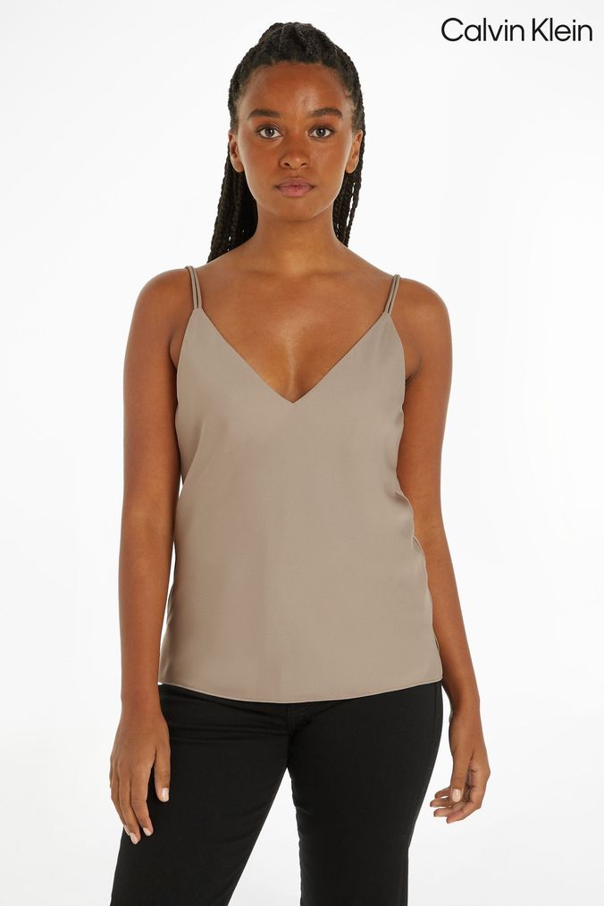 Calvin klein sleeveless tops clearance