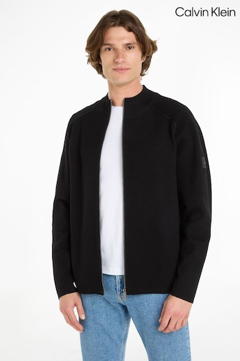 Calvin Klein Milano Stitch Zip Black Jacket (Q85689) | £180