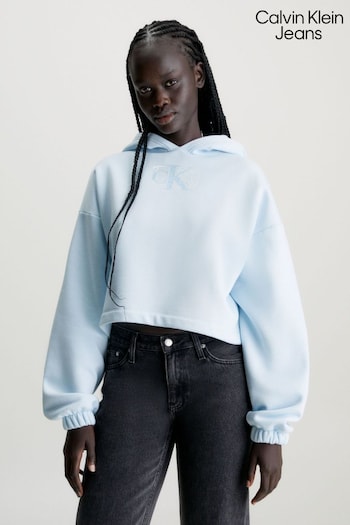 Calvin Klein Jeans Blue Sequin Hoodie (Q85708) | £100