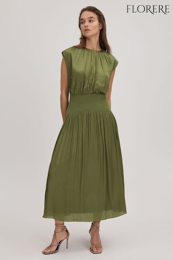 Florere Dropped Waist Midi Dress (Q85789) | £198
