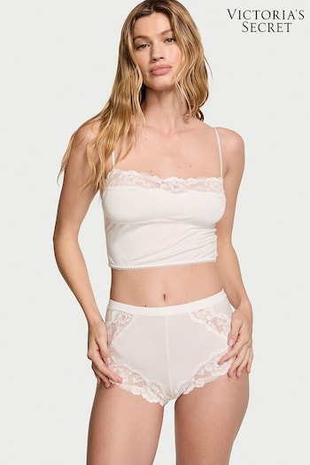 Victoria's Secret Coconut White Straight Neck Modal Cami Set (Q85841) | £45