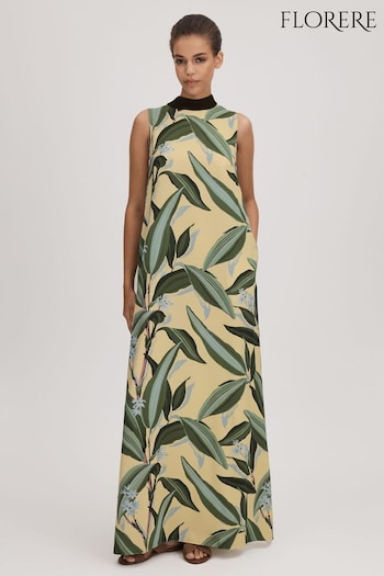 Florere Printed High Neck Maxi Dress (Q85848) | £178