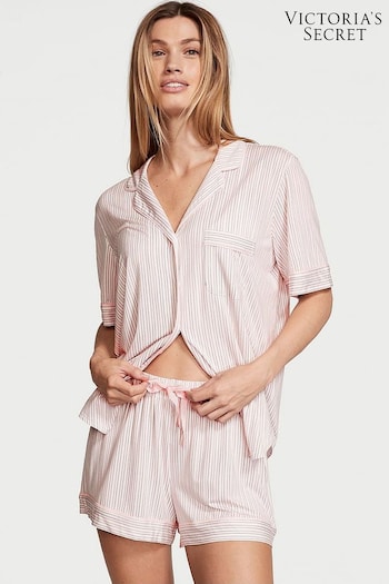 Victoria's Secret Purest Pink Stripe Modal Short Pyjamas (Q85890) | £55