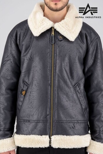 Alpha Industries B3 FL Black Jacket (Q85902) | £255