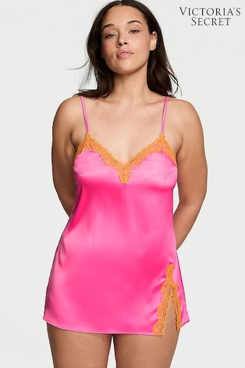 Victoria's Secret Hollywood Pink Satin Slip Dress (Q85914) | £45