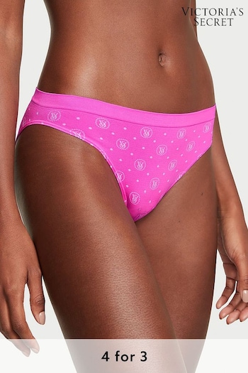 Victoria's Secret Neon Princess Pink Dot Seamless Bikini Knickers (Q85916) | £9